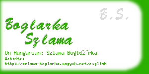 boglarka szlama business card